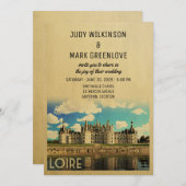 Loire France Wedding Invitation Chateau Chambord Einladung (Vorne/Hinten)