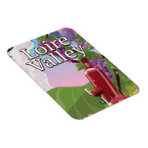 Loire-Tal-Wein-Reiseposter Magnet