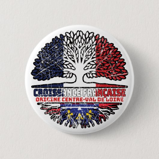 Loire Valley Central Region Frankreich Tree Button (Vorderseite)