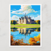 Loire Valley France Vintage Illustration Postkarte (Vorderseite)