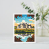 Loire Valley France Vintage Illustration Postkarte (Stehend Vorderseite)