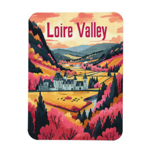Loire Valley Frankreich Vintage Kunst Magnet