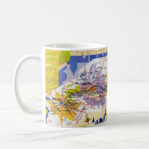 Loire Valley Weinkarte Kaffeetasse