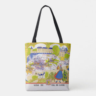 Loire Valley Weinregion Schulter Tote Tasche