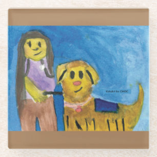 Lois the Therapy Dog - KidsArt for CHOC Glasuntersetzer