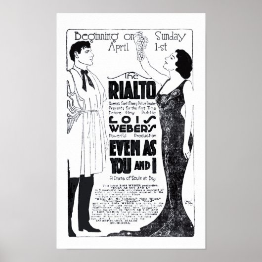 Lois Weber 1917 Vintager Film und Poster (Vorne)