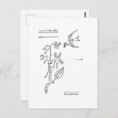 L'oiseau et le bouquet von Apollinaire Postkarte (Vorne/Hinten)