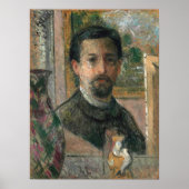 Loiseau - Selbstportrait mit Statuette 1916 Poster (Vorne)