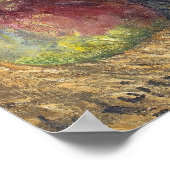 Loiseau - Stillleben, Bouquet aus Blume und Obst Poster (Ecke)