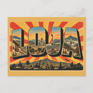 Loja Ecuador Kolonialstadt Anden-Tal Kunst Postkarte