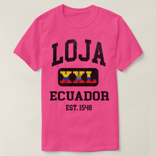 Loja Ecuador XXL Athletic Design T-Shirt (Design vorne)