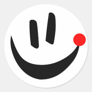 Loka Nota Lächelnaufkleber Runder Aufkleber