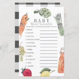 Lokal angebaute Baby-Bauer vermarkten Word-Scrambl