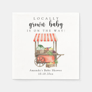 Lokal angebaute Baby-Bauernmarkt-Wagen-Baby-Party Serviette