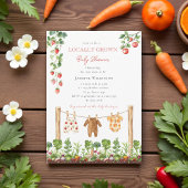 lokal angebaute Babyparty auf dem Bauernmarkt Einladung