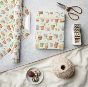Lokal angebaute Babyparty-Gartenmuster  Geschenkpapier