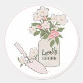 Lokal angebaute Bauern Marktblüten Runder Aufkleber (Vorderseite)