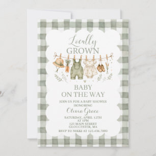 Lokal angebaute Farm-Baby-Shower-Einladung Einladung