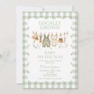 Lokal angebaute Farm-Baby-Shower-Einladung Einladung
