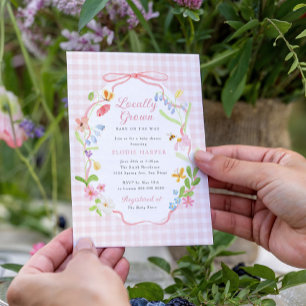 Lokal angebaute Frühlingsblumen-Baby-Party Einladung