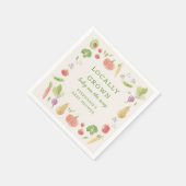 Lokal angebaute Gemüsemärkte Babyparty Serviette (Ecke)