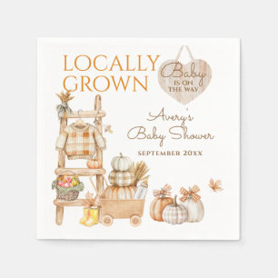 Lokal angebaute Herbst-Pumpkin-Neutral-Baby-Party Serviette