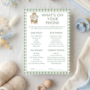 Lokal angebaute Whats on Phone Baby Shower Spielka Einladung