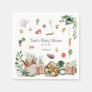Lokal angebauter Bauernmarkt   Babyparty Serviette