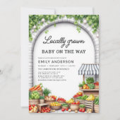 Lokal angelegte Bauern Markt produzieren Kinderdus Einladung (Vorderseite)