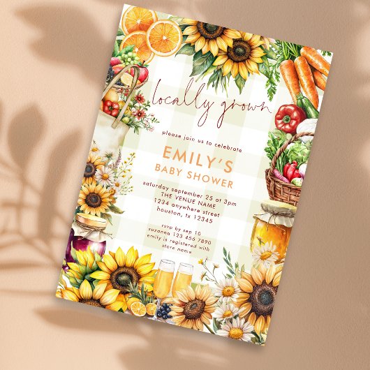 Lokal angelegte Bauern Markt produzieren Kinderdus Einladung