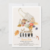 Lokal angelegte französische Bag-Fall-Babydusche Einladung (Vorderseite)