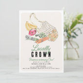 Lokal angelegte französische Marktbörse 1. Geburts Einladung (Stehend Vorderseite)