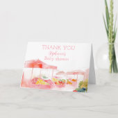 Lokal angelegter Baby-Girl-Duschmarkt Bauern Dankeskarte (Vorderseite)