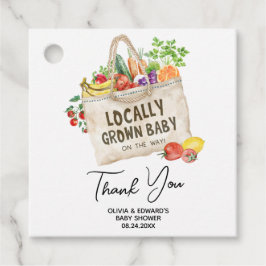 Lokal angelegter Babyduschplatz Geschenkanhänger