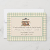 Lokal angelegter Markt für Baby-Bauern Dankeskarte (Rückseite)