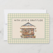 Lokal angelegter Markt für Baby-Bauern Dankeskarte (Vorderseite)