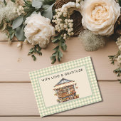 Lokal angelegter Markt für Baby-Bauern Dankeskarte