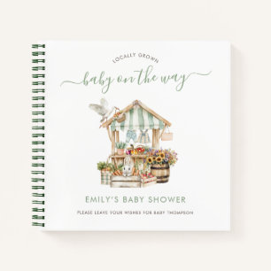 Lokal angelegtes Market Baby Shower Gästebuch Notizblock