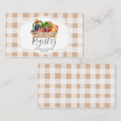 Lokal angelegtes Veggies Bauer Market Baby Registe Begleitkarte (Vorne/Hinten)