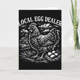 Lokal Eierhändler Lustiger Hühnerhof Vintage Oster Karte
