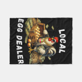 Lokal Eierhändler Lustiger Ostern Huhn Humor Süßes Fleecedecke (Vorderseite (Horizontal))