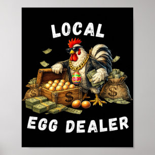 Lokal Eierhändler Lustiger Ostern Huhn Humor Süßes Poster