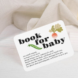 Lokal erbaut | Buch für Babybetten | Veggies Begleitkarte