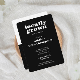 Lokal erbaute moderne Einladung | Colorblock B&W