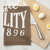 Lokal gebraut | Premium-Qualität Kaffee Geschirrtuch (Viertel Falte)