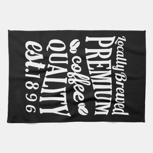 Lokal gebraut | Premium-Qualität Kaffee Geschirrtuch (Horizontal)