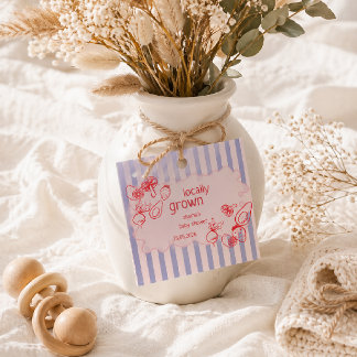 Lokal Geernteter Bauernmarkt Rosa Geschenkanhänger