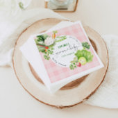 Lokal gewachsene Baby Dusche Rosa Girl Bauer Markt Serviette