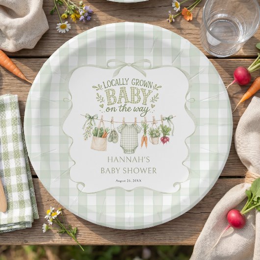 Lokal gewachsene Babyparty Pappteller