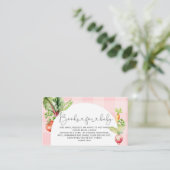 Lokal gewachsene Babypink-Bücher für Babytickets Begleitkarte (Stehend Vorderseite)